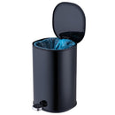 Basurero Cilindro 5 Litros Metal Negro