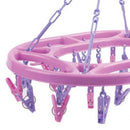 Colgante Ropa Multiple Ovalado 24 Ganchos Plegable Plast. 45