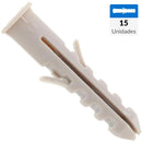 Tarugo De Nylon Con Tope M8 15 Unidades