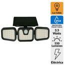 Aplique Solar Con Sensor Trio 3.5 W Ip 44 550 Lm Luz Calida