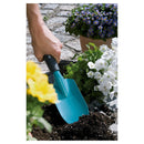 Palita ancha 8 cm de plastico celeste con mango