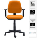 Silla Pc Brazos Naranjo