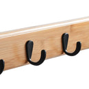Perchero Con 5 Ganchos Zinc Bambu/ Negro