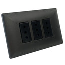Tomacorriente Triplex 10 A Noir