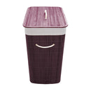 Canasto P/Ropa Rectangular Bambu 30X60X40 Cm 80 L Chocolate