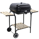 Parrilla A Carbon 62X104 Cm Negra Acero