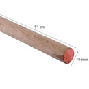 Tarugo Madera 19Mmx91Cm Rojo