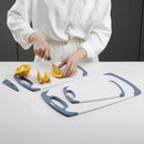 Set 3 Tablas De Cortar De Plastico 24.3X40 Cm Blanco/Azul