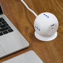 Alargador Esfera + 2 Usb 3 Toma(S) 2 M Blanco