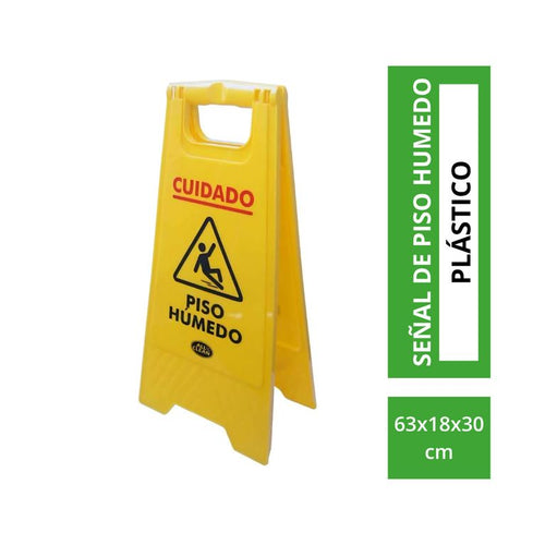 Cartel De Peligro Plegable Amarillo Y Negro 45 Cm Alto