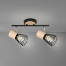 Foco Interior Direccional Boston 2 Luces Madera Y Metal