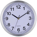 Reloj mural 25 cm plateado