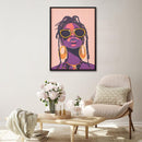 Cuadro Decorativo Neon Lady 40X55 Cm