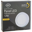 Panel sobrepuesto circular LED 12 W.
