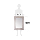 Espejo Pared Forma Rectangular 70x50 cm Plateado Deco