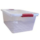 Caja Vitalbox 36X22X53 Cm 28 L Transparente/Rojo