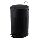 Basurero Relieve 12 Litros Metal Negro