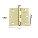 Pack 3 Unidades Bisagra 3,5x3,5 Bronce