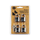 Set Candados 4 unidades 20 mm Bronce con Llaves