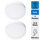 Pack 2 Panel Led Sobrepuesto Circular Blanco 18W Luz Fria.