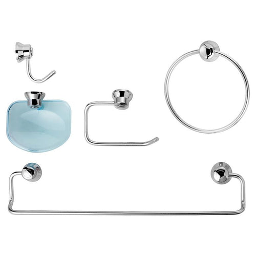 Kit Accesorios Murales Cromados Baño 5 Piezas