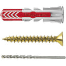 Tarugo Duopower 10mm + Tornillo 6x60mm + Broca de 10mm 4 unidades