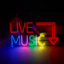 Letrero Led Neon Live Music