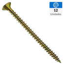 Tornillo Tirafondo Madera 1 Pulg 9 Mm 12 Unidad(Es)