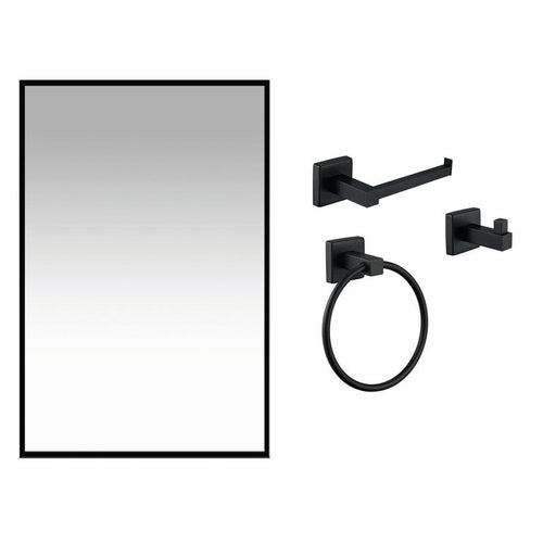Set De Accesorios Baño 4 Piezas Con Espejo Buka