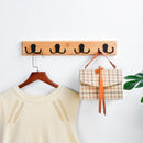 Percha Doble Bambu Negro/Cafe