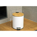Papelero 5 Litros Metal Blanco