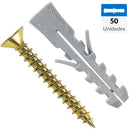 Tarugo Nylon S8mm + Tornillo 5x45mm 50 unidades
