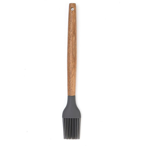 Brocha silicona gris mango madera