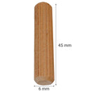 Tarugo Estriado 6X45 Mm 50 Unidades
