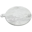 Bandeja Melamina Redonda 45X38.5 Cm Blanco/ Marmol