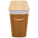 Canasto Para Ropa Rectangular Bambu 30X60X40 Cm 80 L Natural