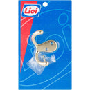 Gancho Percha Doble Zinc Dorado