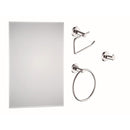 Set De Accesorios Baño Isla 4 Piezas Cromado Con Espejo