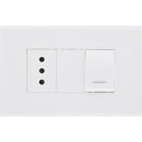 Enchufe + Interruptor 10 A Blanco.