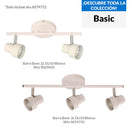 Barra Led 3 Luces Acero Blanco