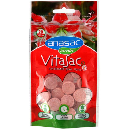 Fertilizante Para Flores Vitasac 20 Unidades Pastillas