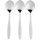 Set de cucharas para postre acero inoxidable 3 unidades plateado