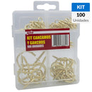 Kit cancamos y ganchos acero cincado