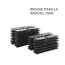 Broche Sujecion Mallas Raschel 25 Unidades