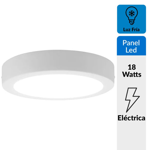 Panel LED circular 24 cm 18 W luz fria