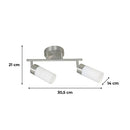 Foco Interior Direccional Denver 2 Luces Acero Inoxidable