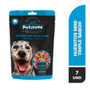 Snack para perros huesitos mini triple sabor 7 dias 85 gr