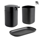Set 3 Piezas Accesorios Bano Negro