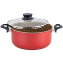 Cacerola de Aluminio 24 cm 5 Litros Rojo