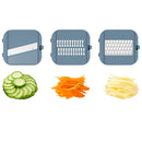 Multi Rallador De Cocina Just Home Collection Con Mango